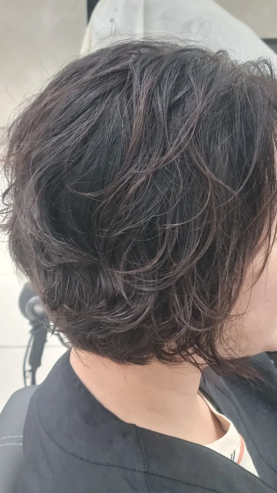 Perm style finished with natural curls