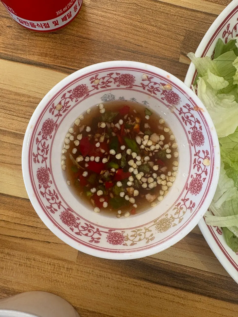 Bún chả with vegetables and meat