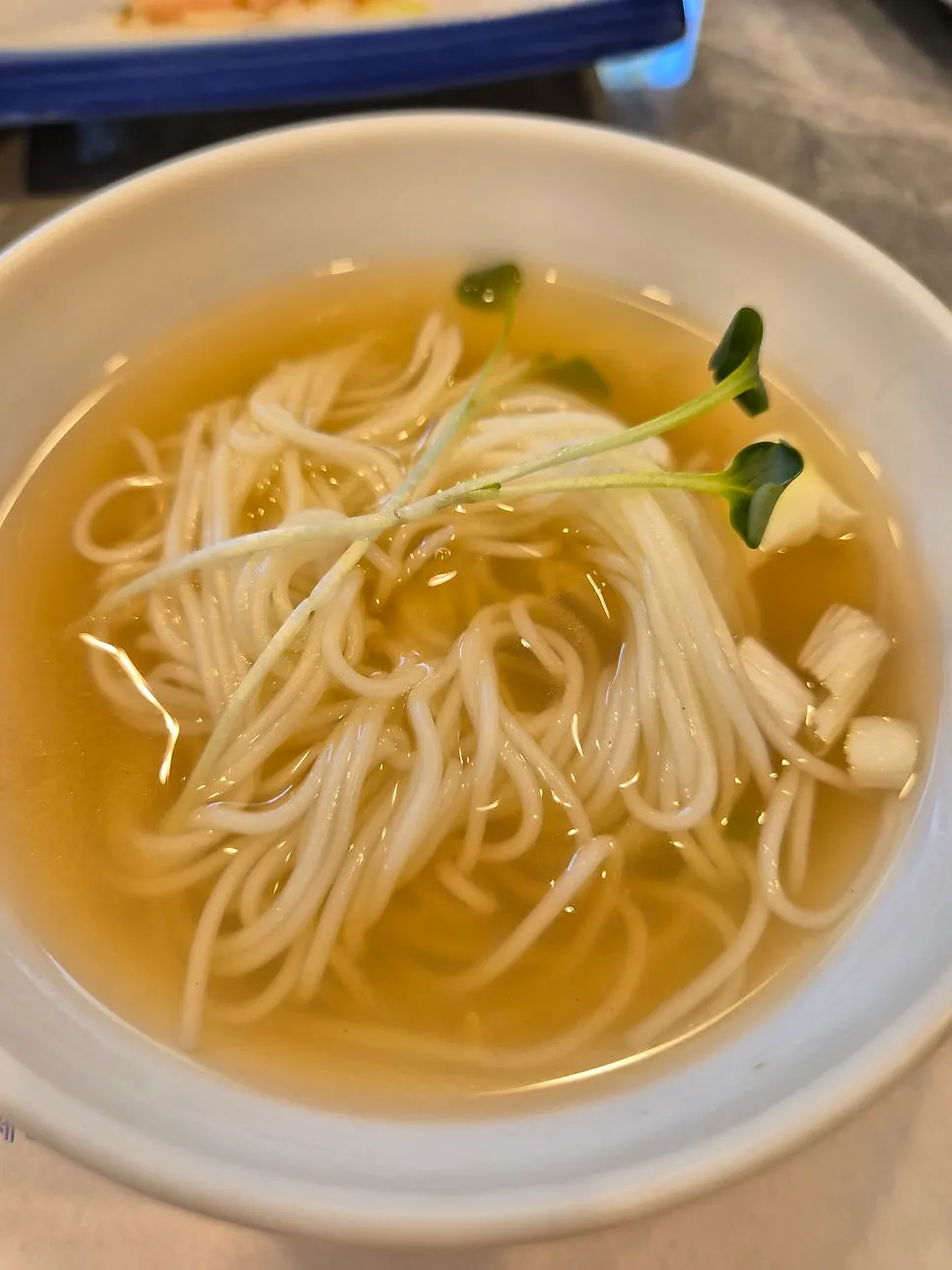 Noodles in lobster broth
