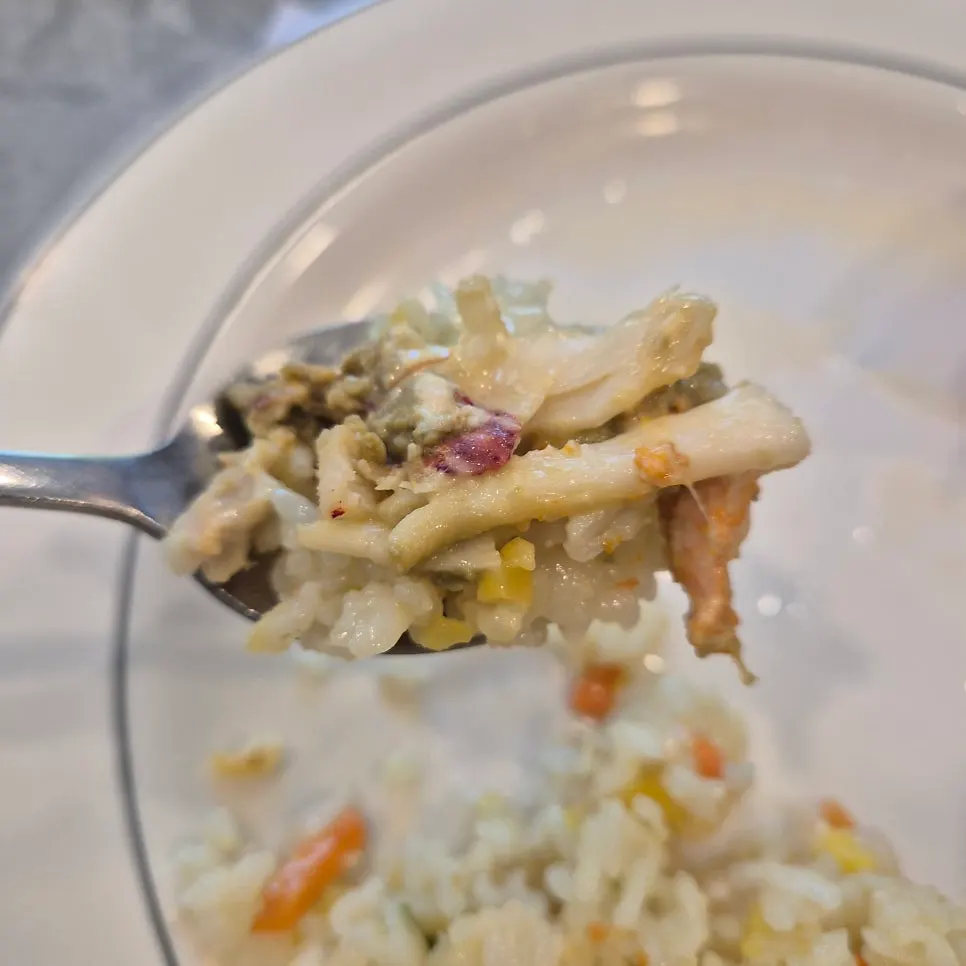 配有龙虾肉的炒饭