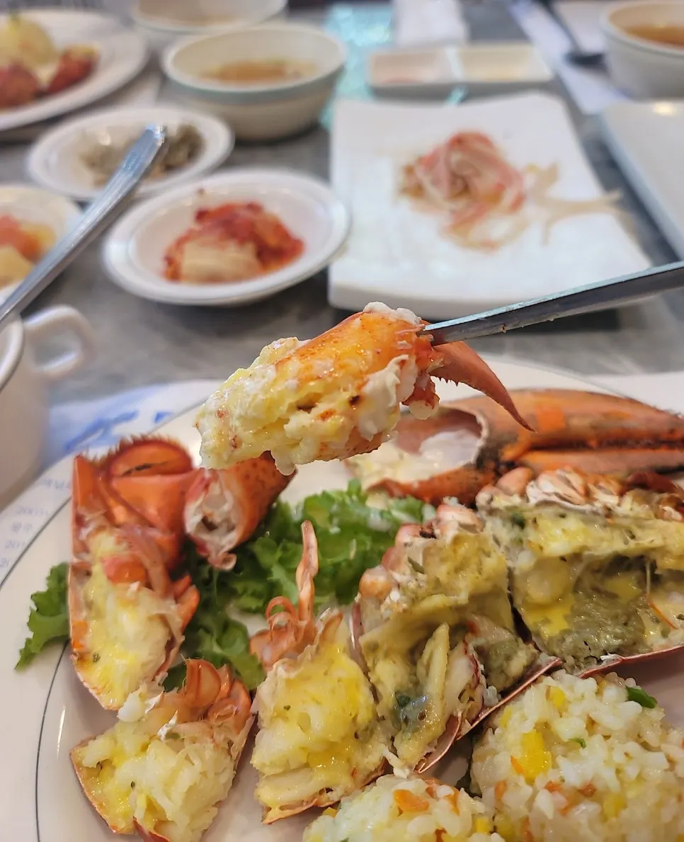 Close-up of lobster meat that's easy to pick clean