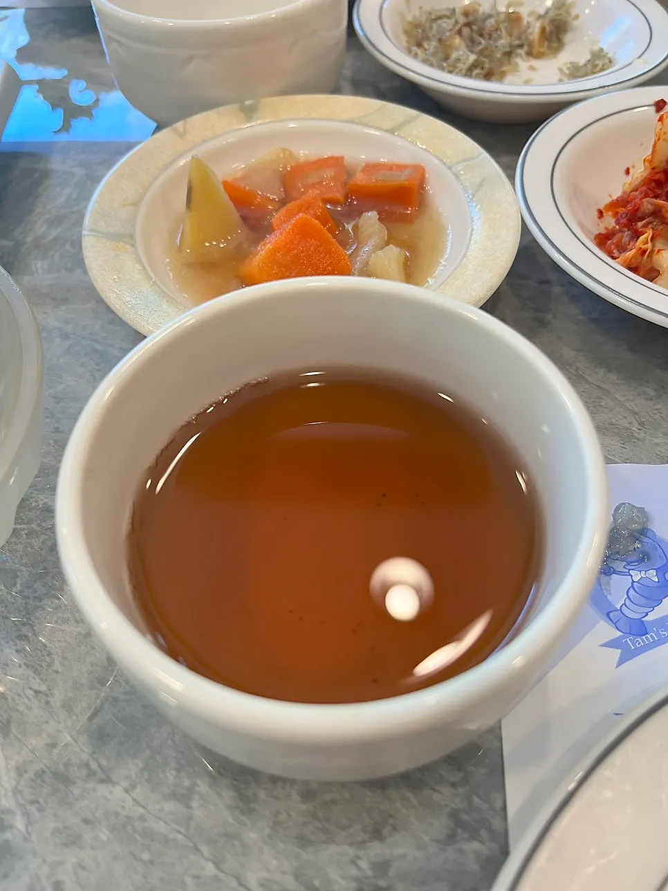 Sujeonggwa served as dessert after the meal