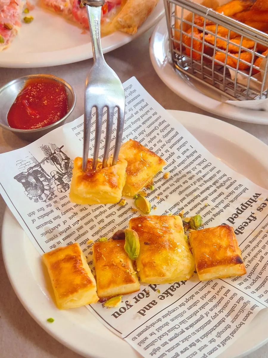 Close-up of the bite-sized pastry pie