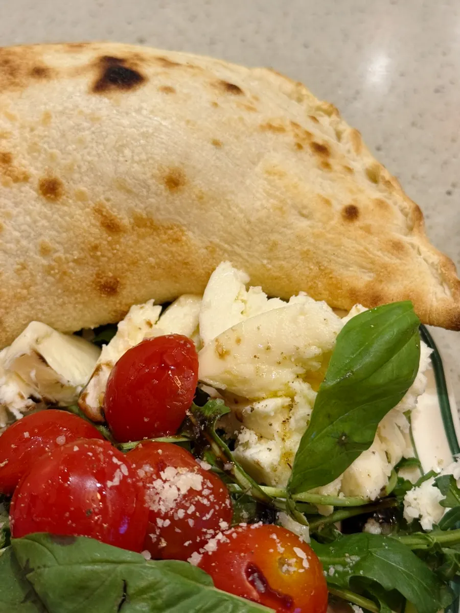 Plate of Italian fresh mozzarella