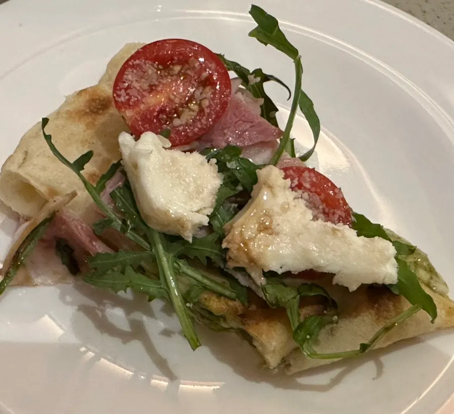 Camel Orzo calzone filled with ingredients