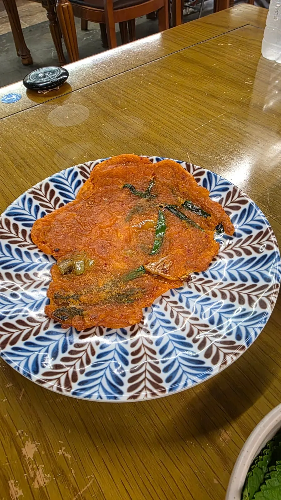 Grilled yellow croaker, potatoes, and kimchi pancake