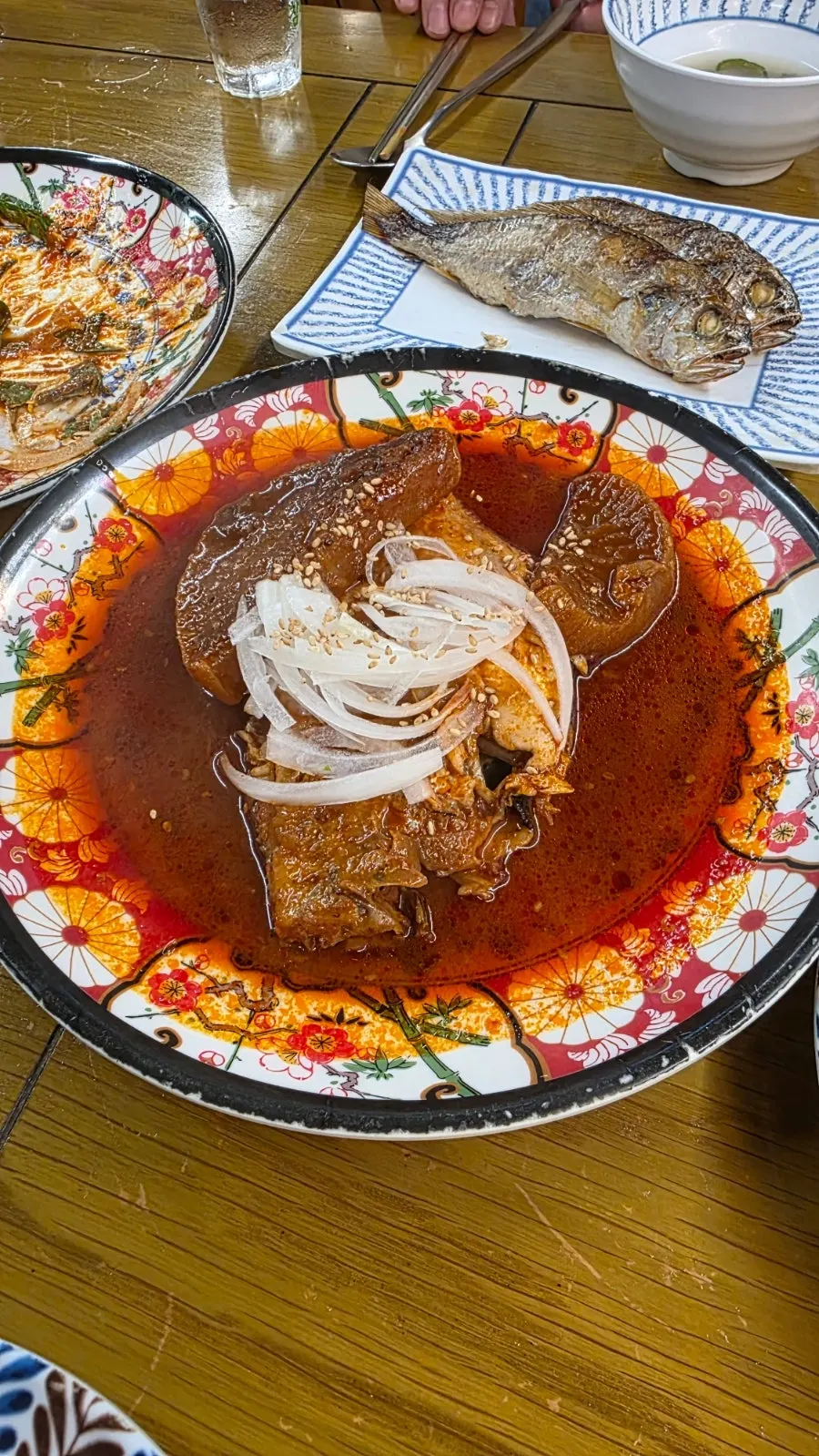Braised butterfish and samhaph main dishes