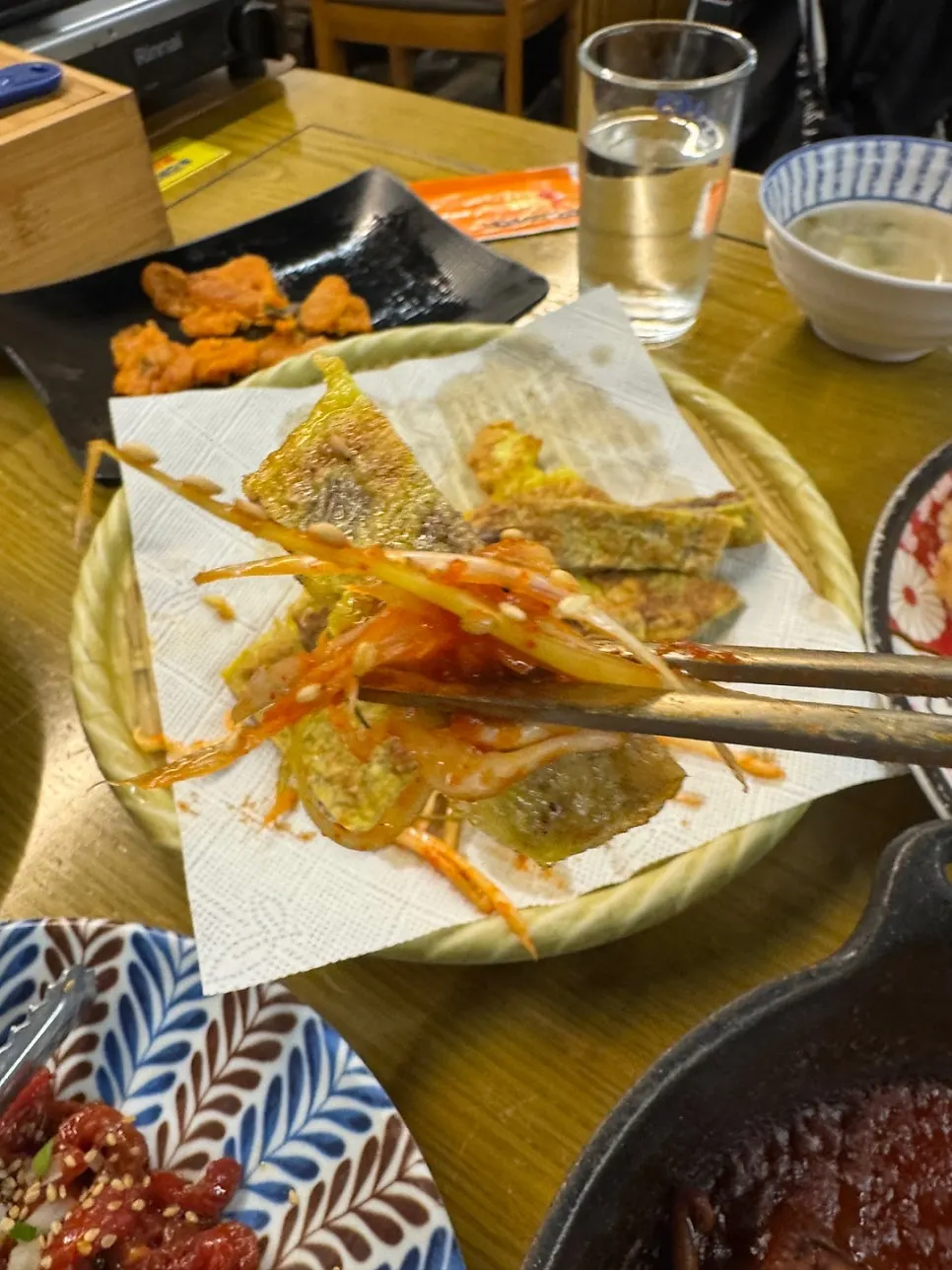 파절이를 곁들인 육전