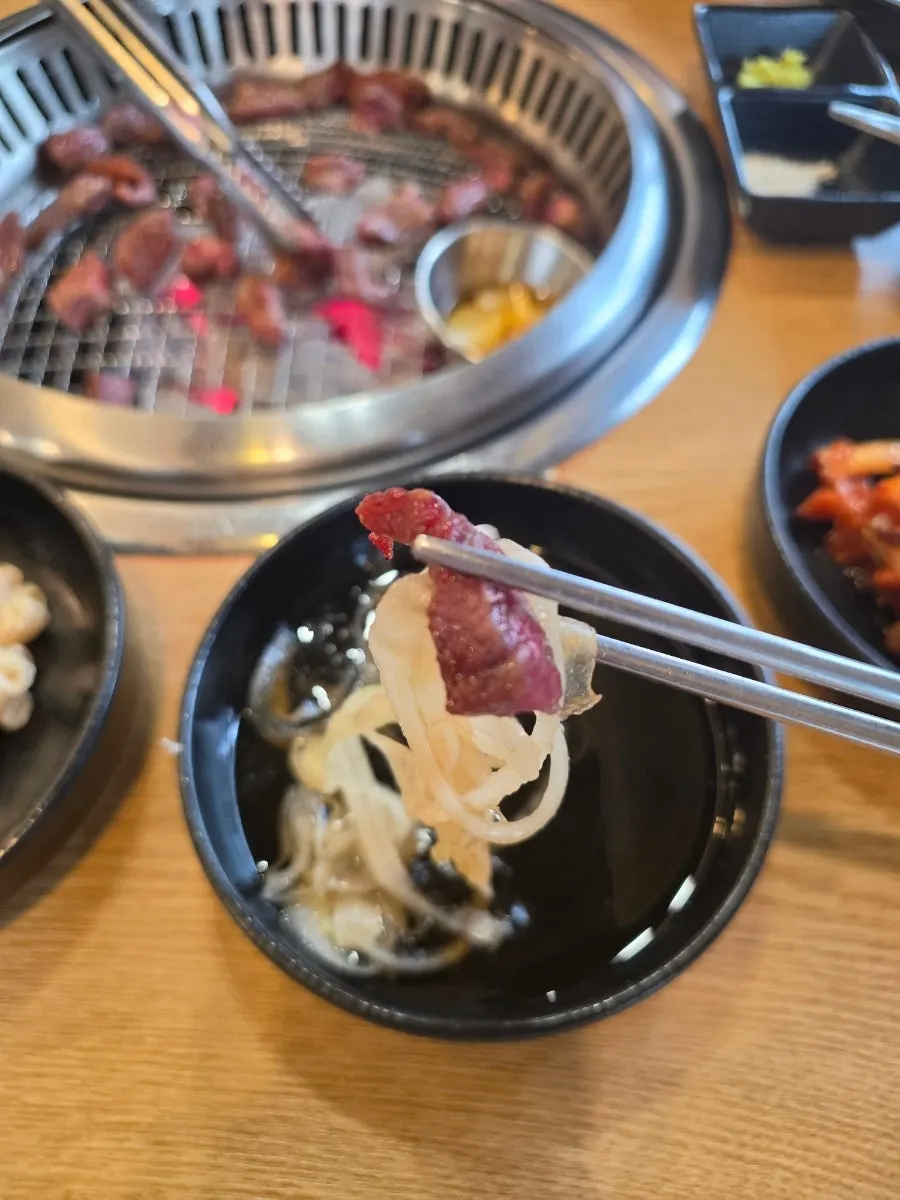 Tender grilled beef rib meat