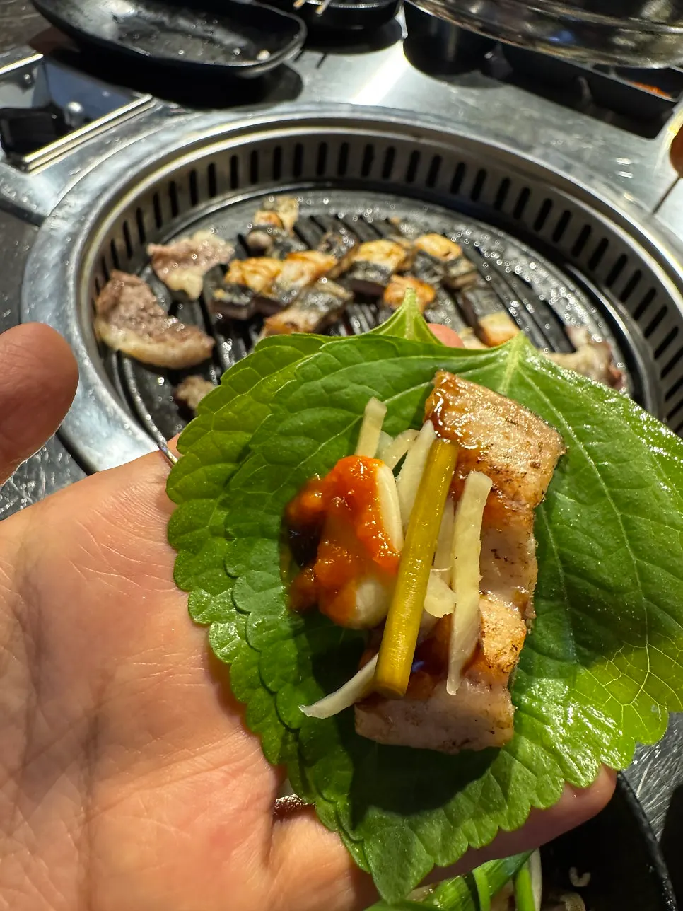 Grilled eel coated in sweet-spicy seasoning