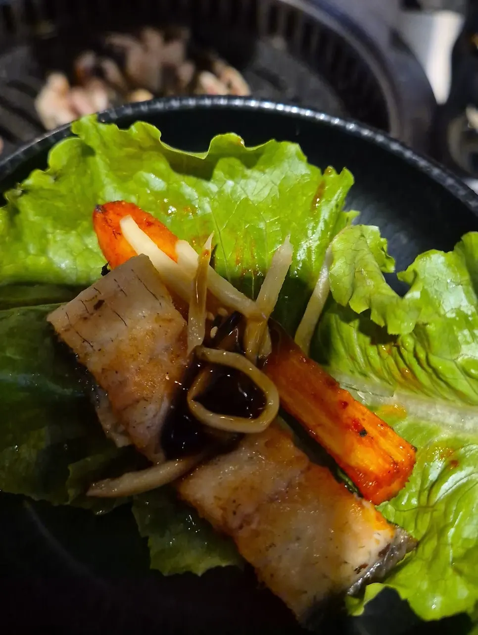 Golden, plump grilled eel