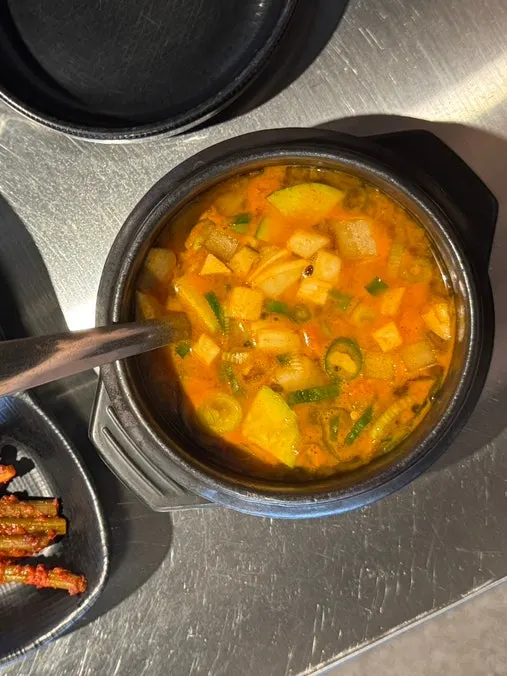 Doenjang jjigae served as a side dish