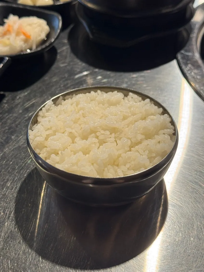 Bowl of rice ordered alongside the grilled eel