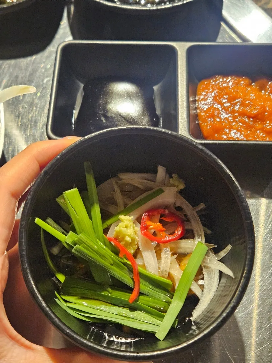 Perilla leaf wrap with eel and ginger