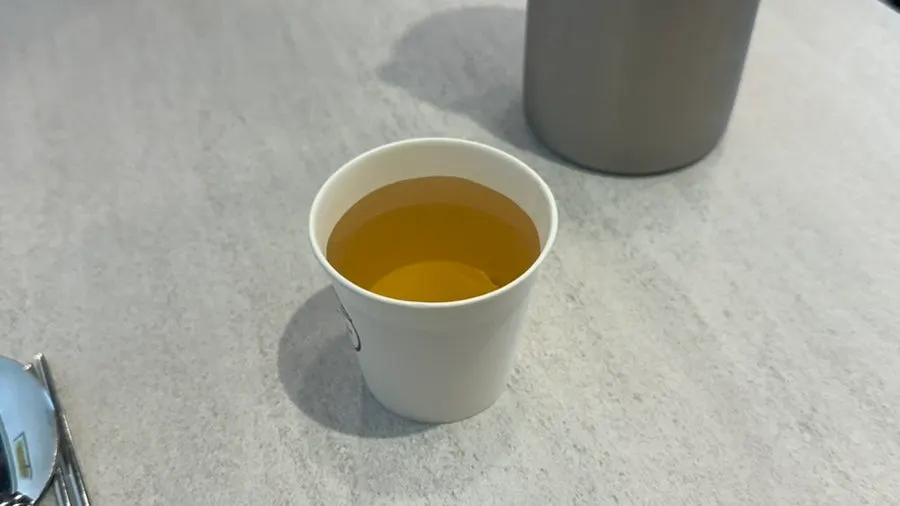 Barley tea served with the meal