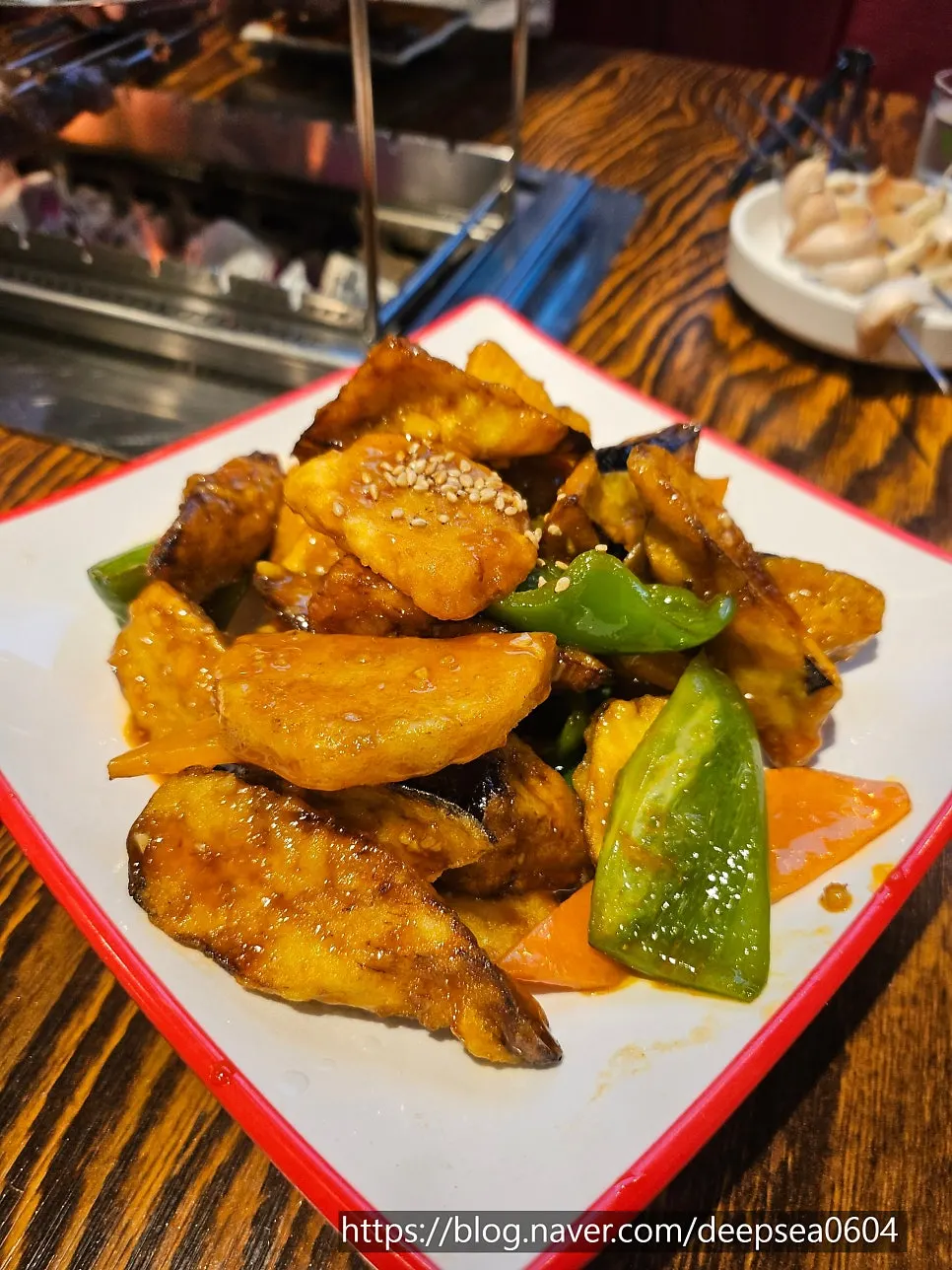 A plate of jisamseon received with a Naver coupon