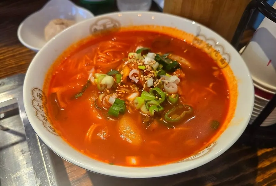 이전 방문에 먹은 온면