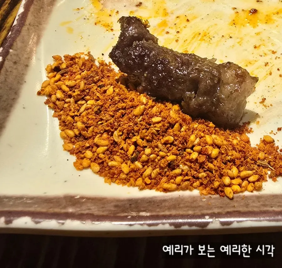 구이가 끝난 양꼬치 클로즈업