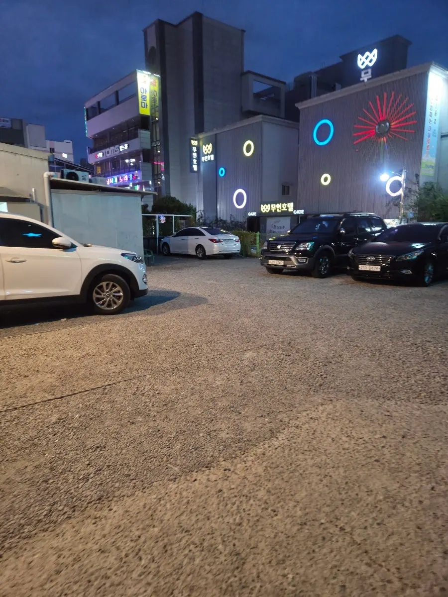 Parking lot behind the building