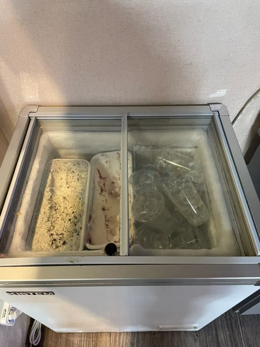 The dessert corner with ice cream