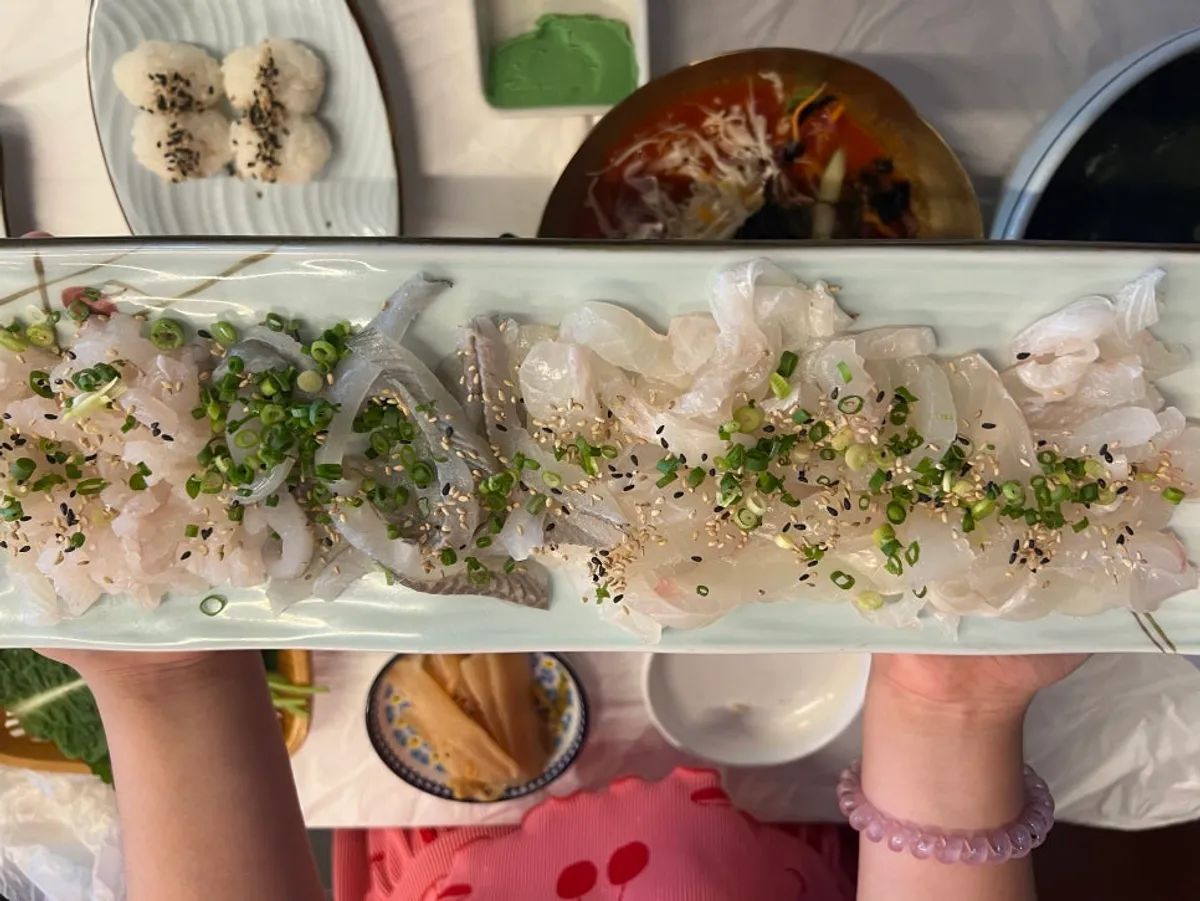 Assorted sashimi platter at Hwanggeum Hoe Pocha Wolsan Branch