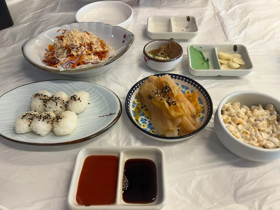 황금회포차 월산점 밑차림 한상 차림