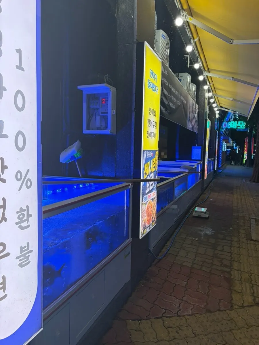 Exterior of Hwanggeum Hoe Pocha, a Wolsan-dong seafood restaurant