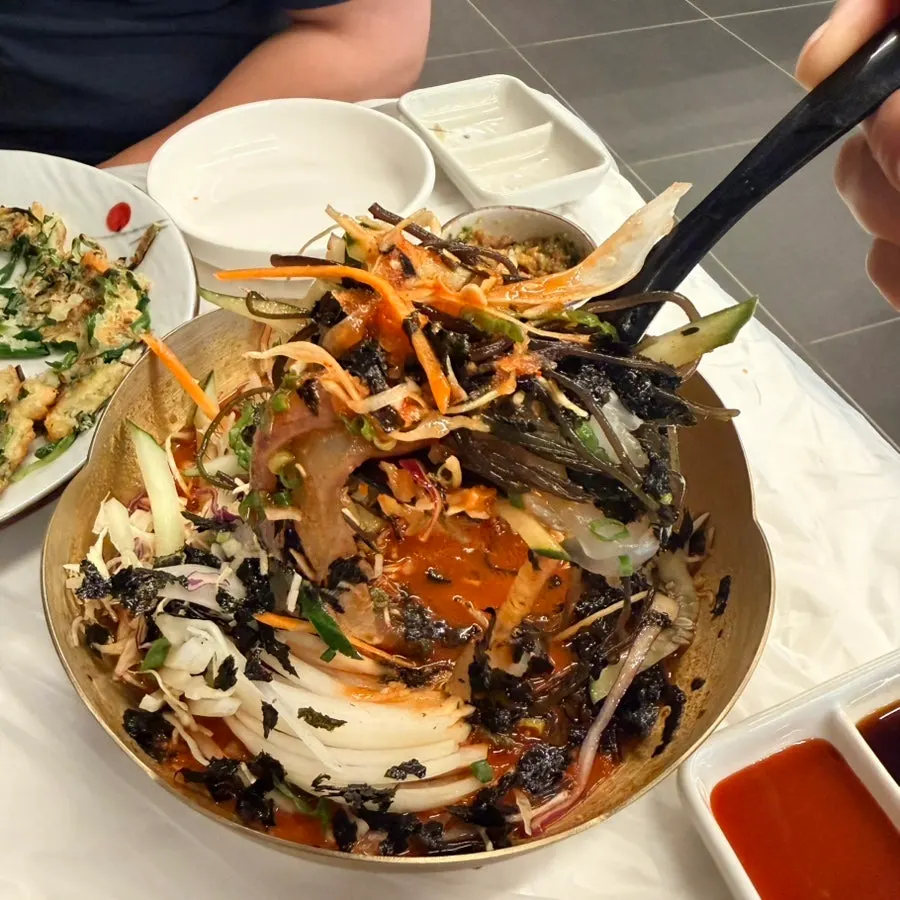 Sashimi placed on sushi rice