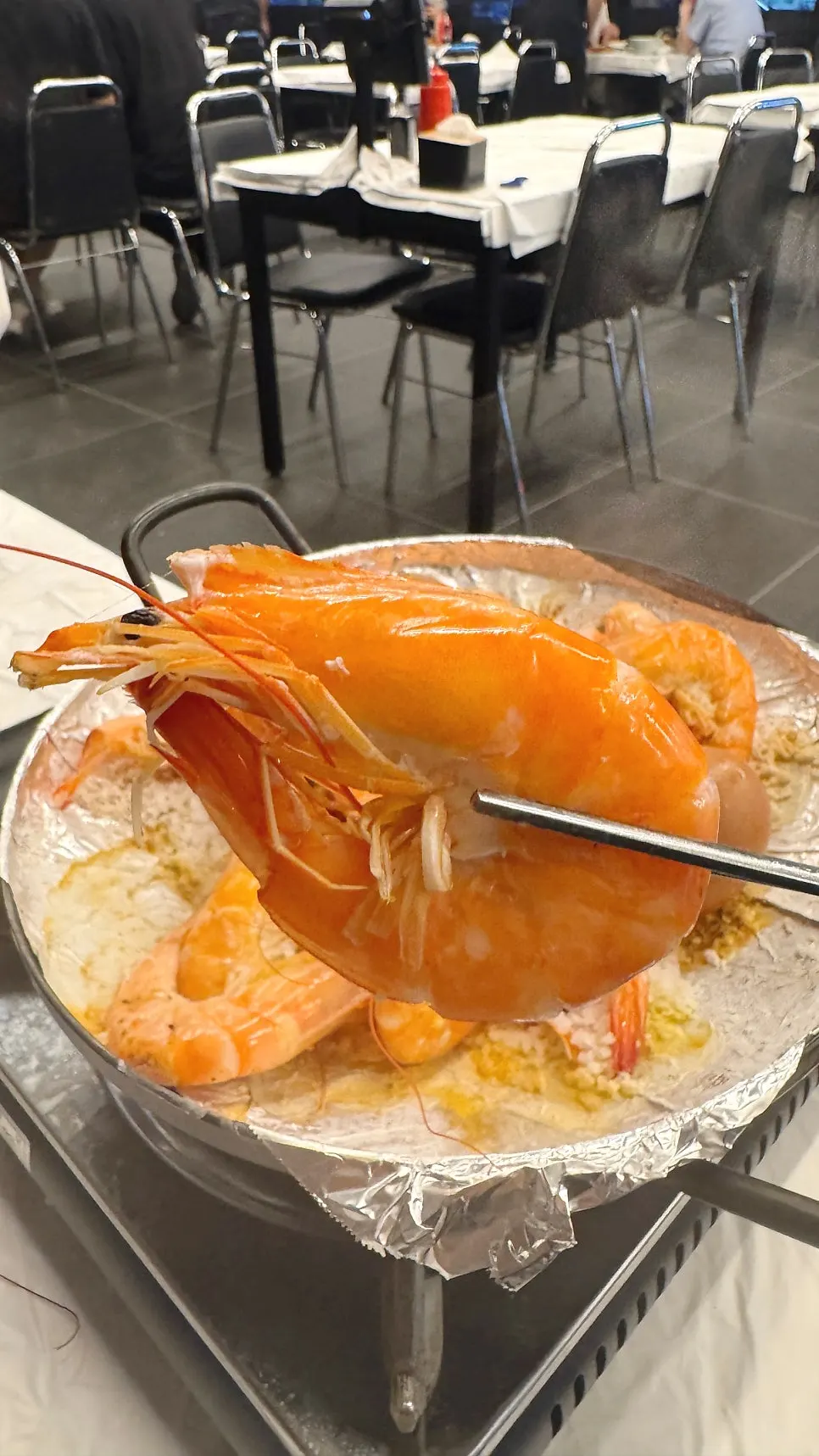 Plump in-season king shrimp fully cooked