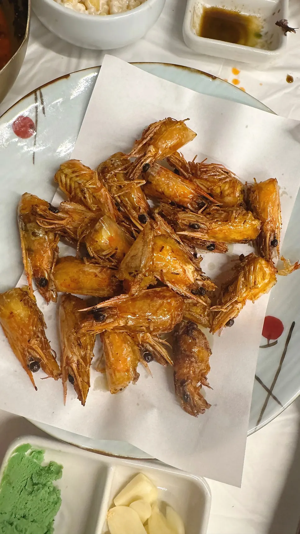 Cooking process for butter-grilled shrimp heads