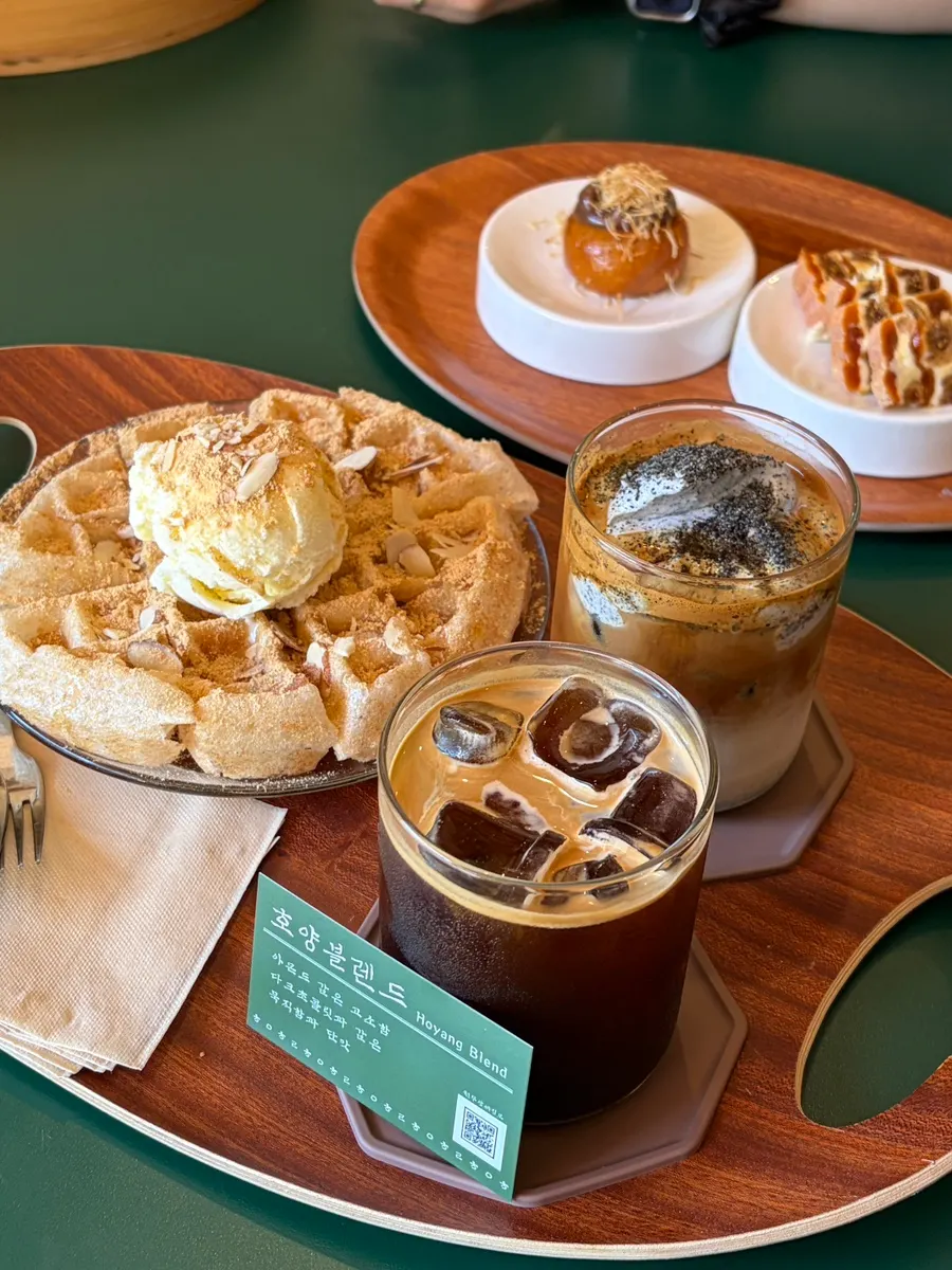 Display of traditional desserts made in-house