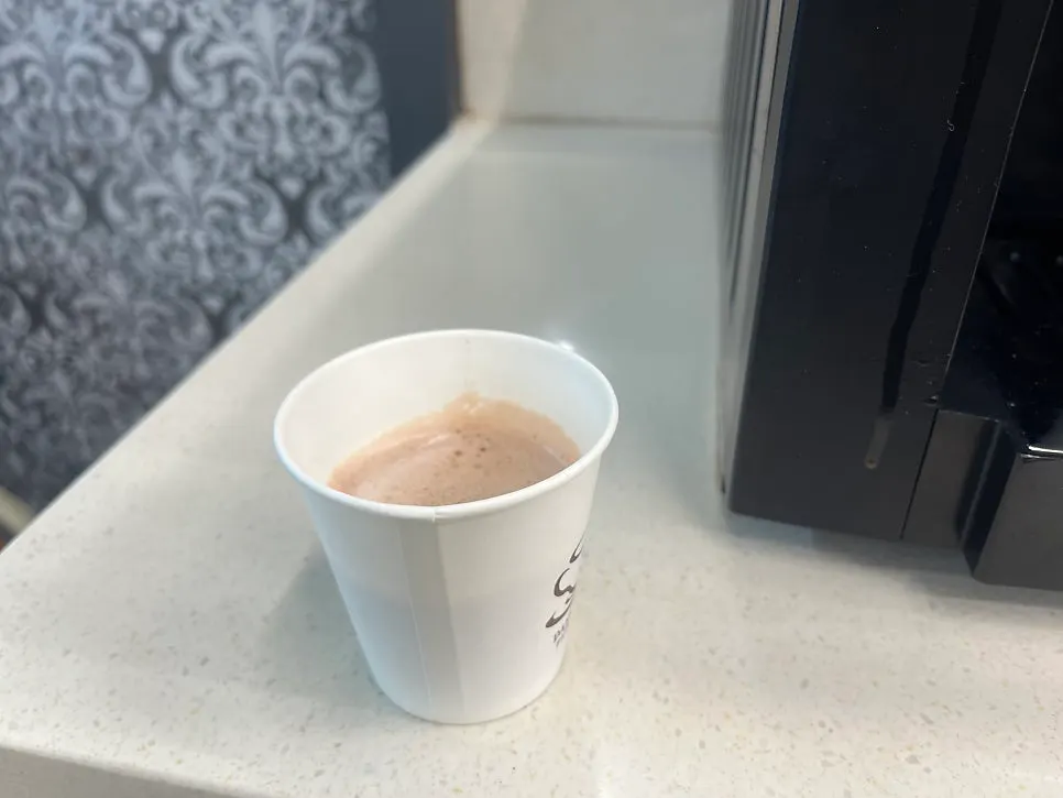 Free drink corner by the exit