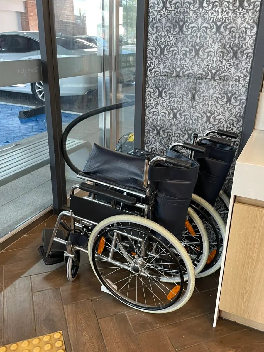 Disabled parking area near the store entrance