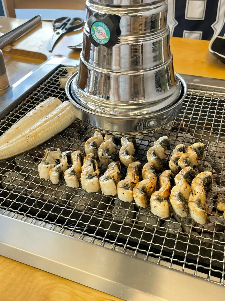 Eel grilled to a golden-brown finish