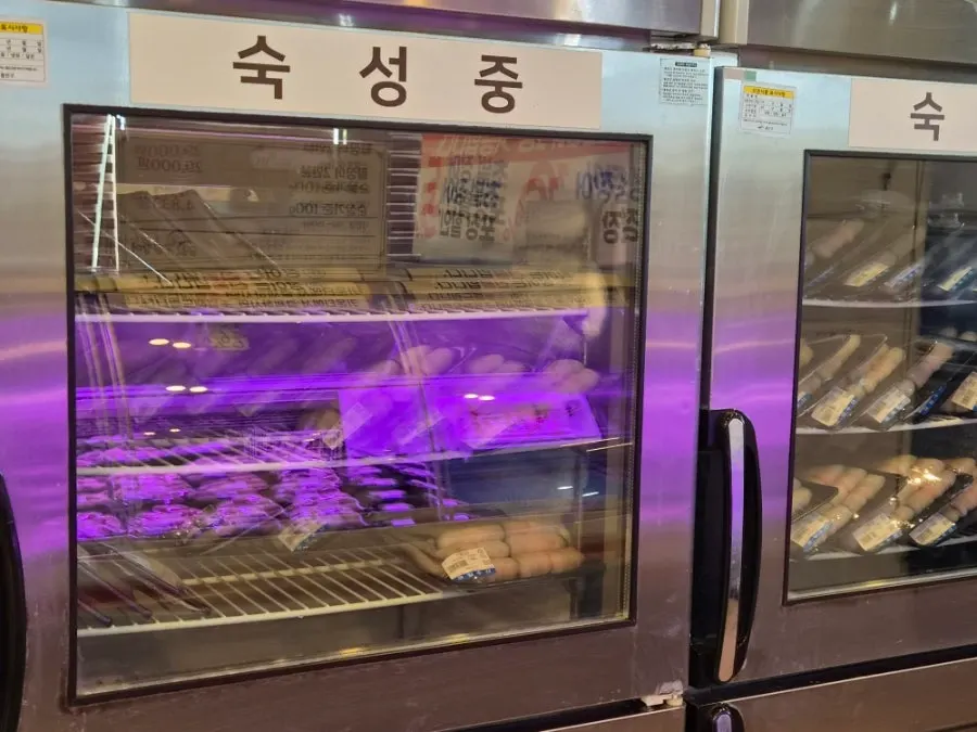 직접 고르는 유일장어 판매대