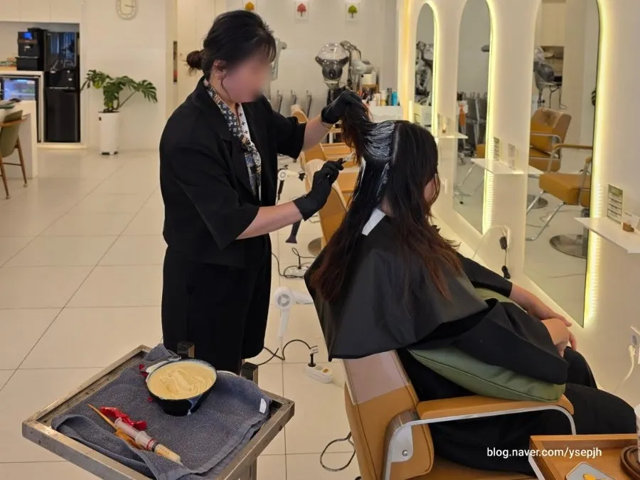 Hair-color service using eco-friendly materials