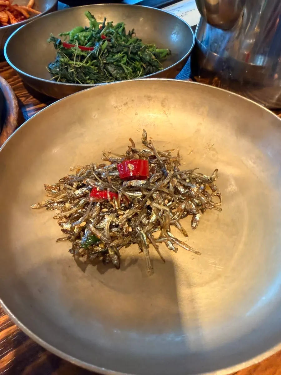 Korean meal with seasoned soy sauce