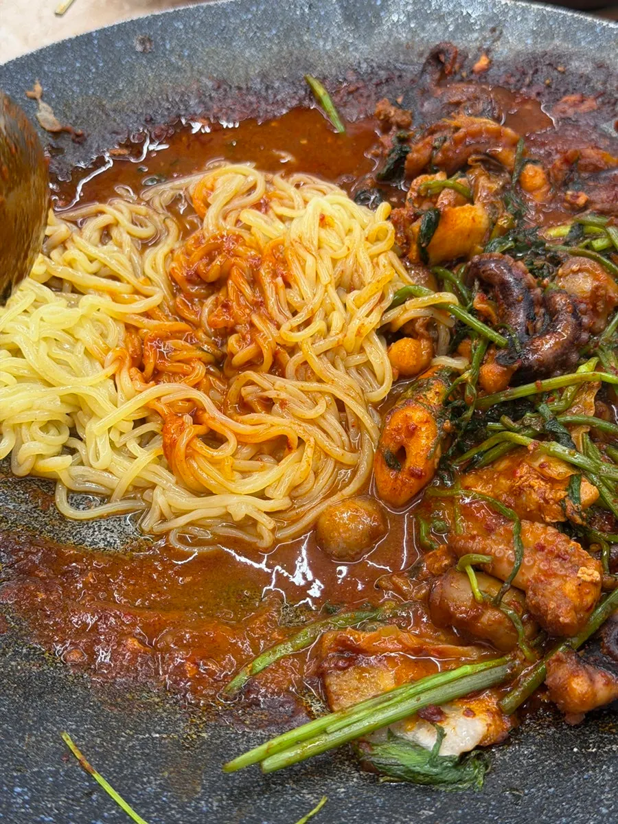 Ingredients laid out for self-made flying fish roe rice balls