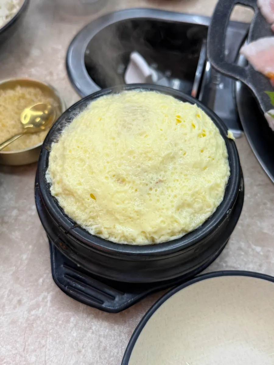 Complimentary soft egg custard