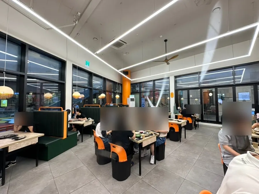 Restaurant interior with generously spaced tables