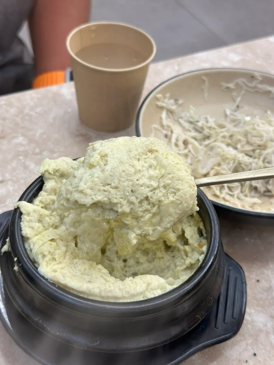 Side dishes with dol gim and flying fish roe
