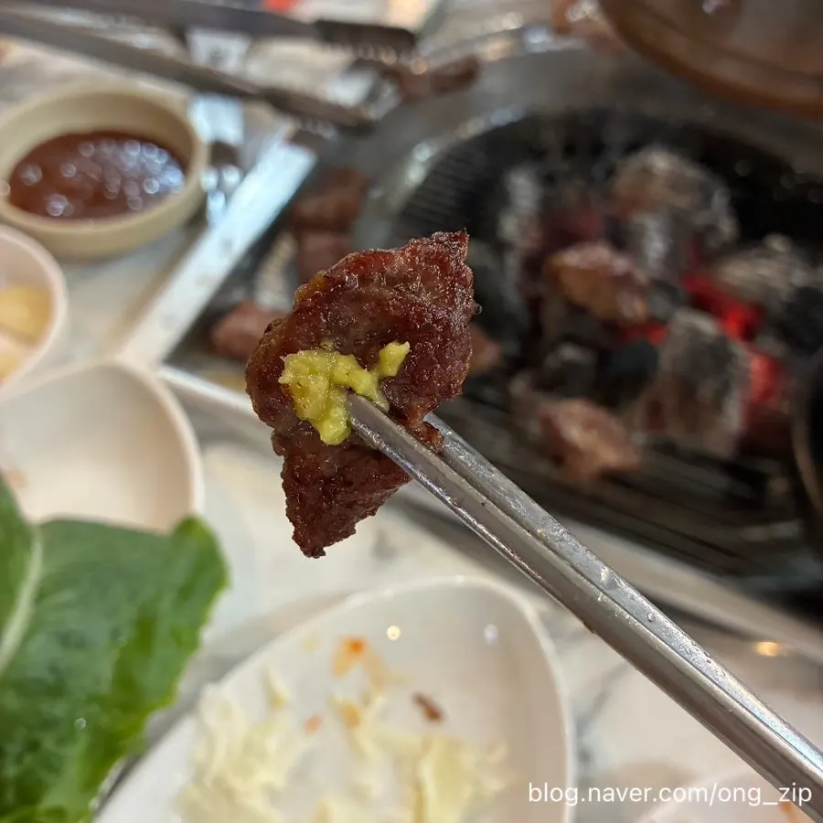 Grilled ribs and table spread