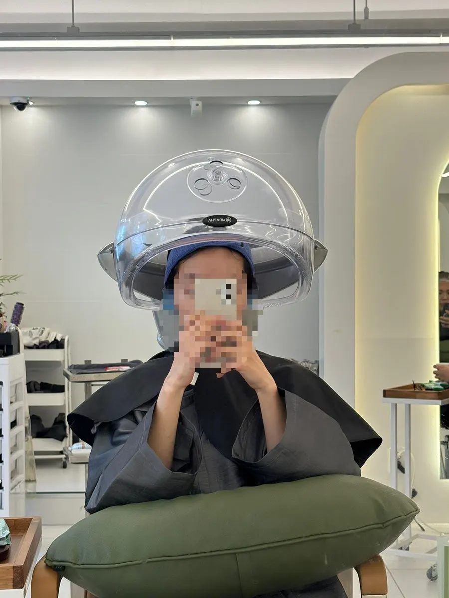 Hair care being done with multiple devices