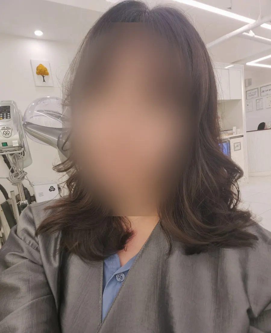 드라이와 열처리 기기를 번갈아 사용하는 시술 마무리