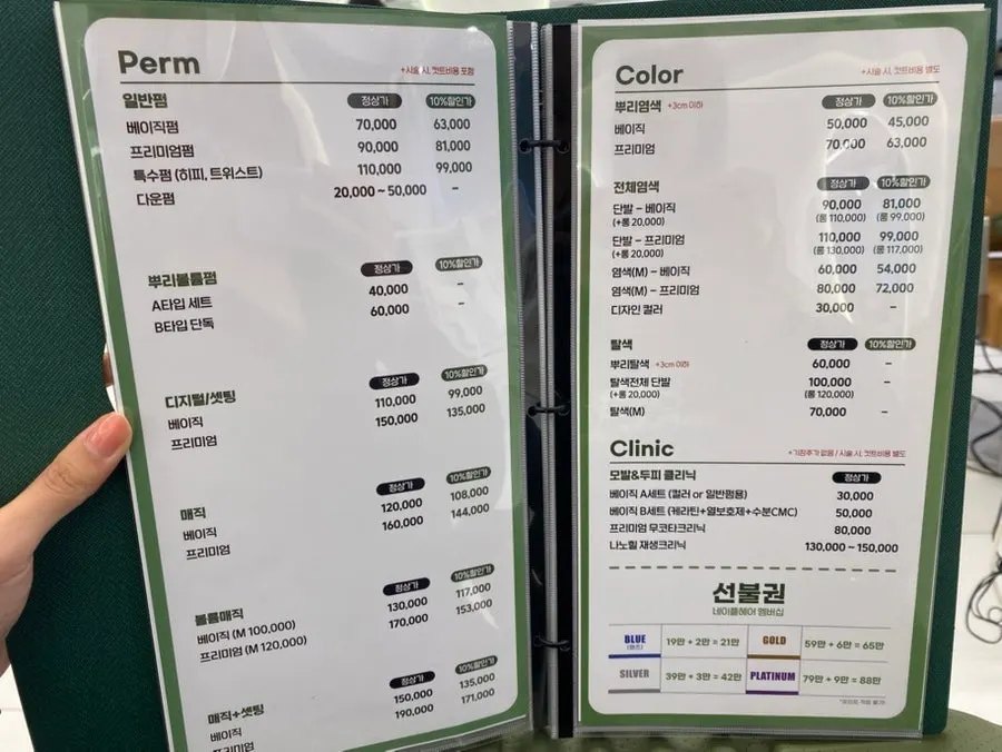Set menu price guide