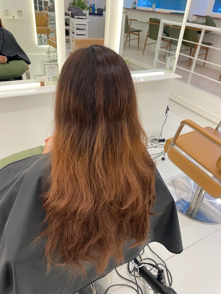 Long hair condition before dyeing