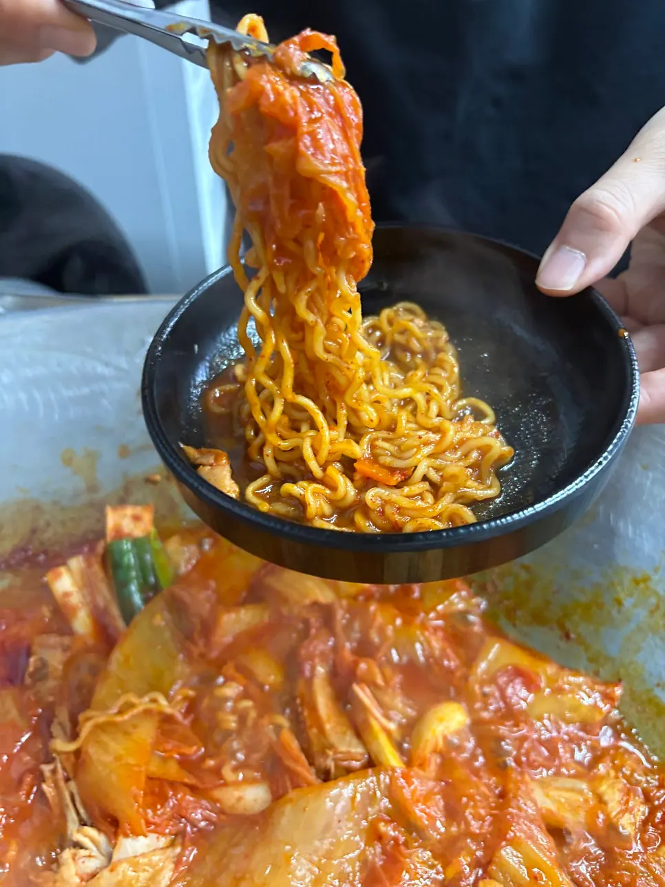 A piece of chicken leg soaked in seasoning