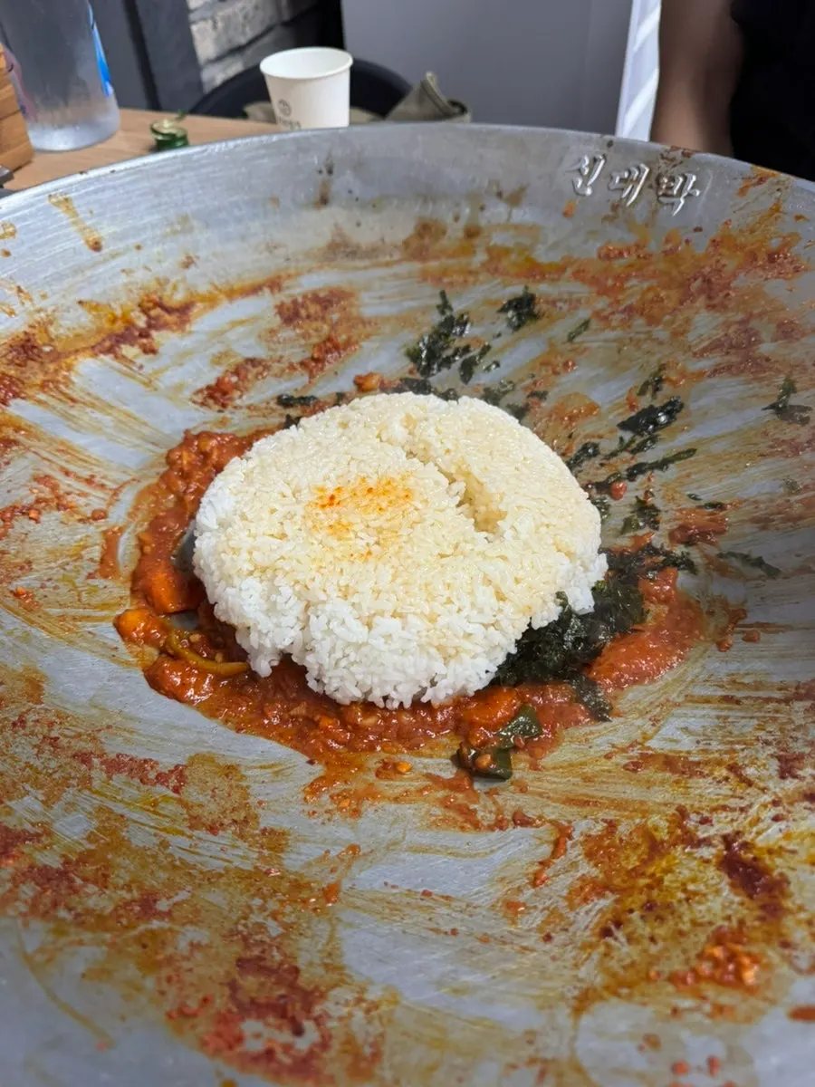 Cheese fried rice made by a staff member