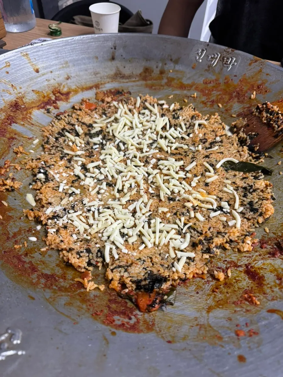 Cheese fried rice, way too much for one serving