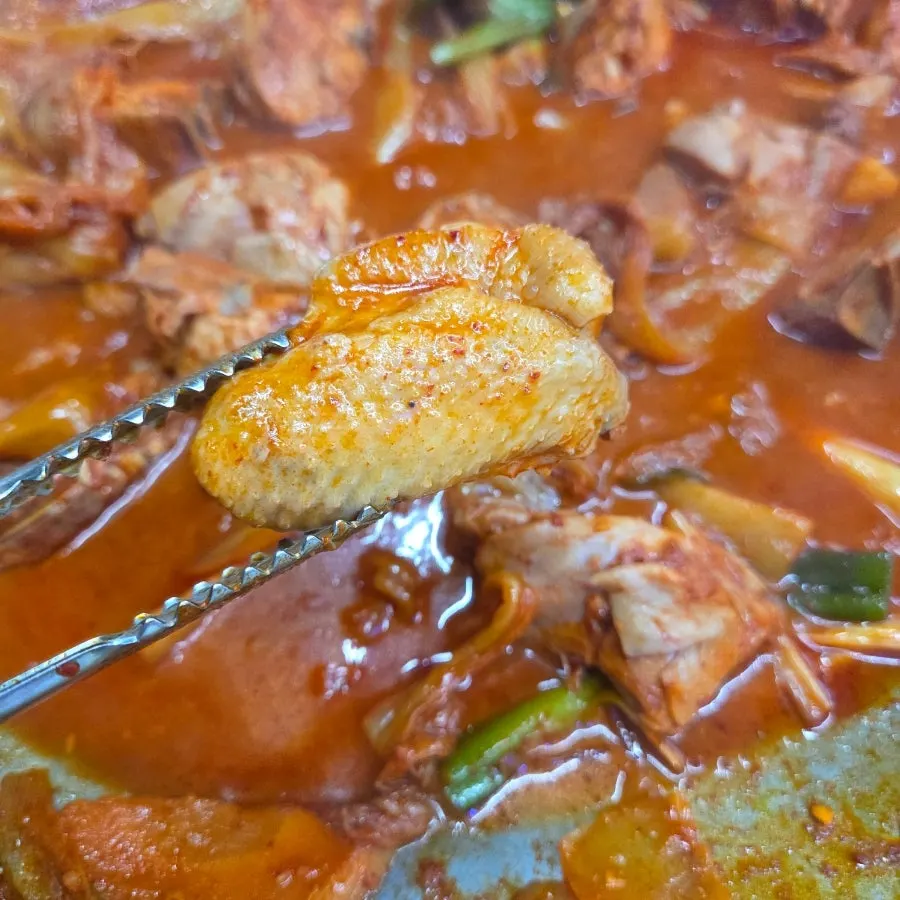 A piece of chicken wing meat